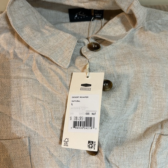 Rusty Romper Linen look SzL - Picture 2 of 4